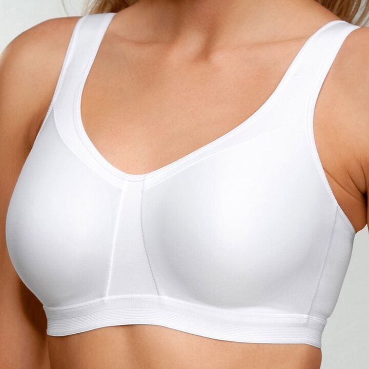 compression bra after increasing the bust with hyaluronic acid
