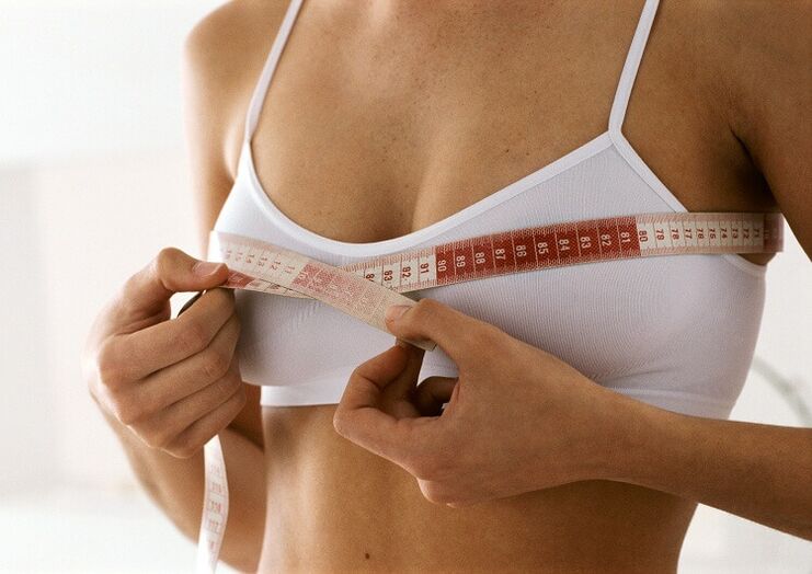 breast measurement after hormone intake