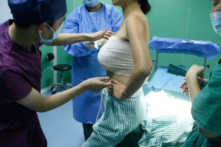 Breast examination after breast augmentation surgery