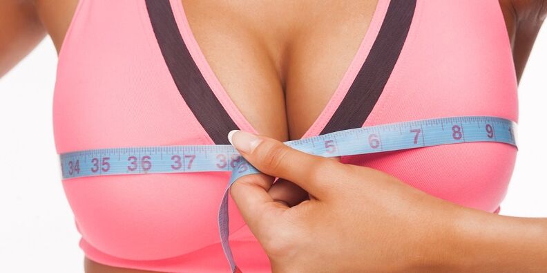 measuring breast size after growth